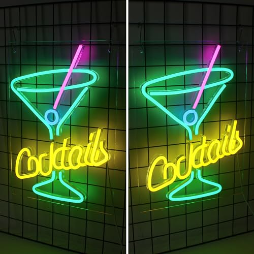 Cocktails Neon Sign (12x16 inches)