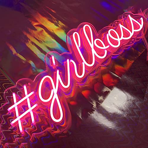 #girlboss neon sign (8*18 inches) - Neonsignsindia pink neon sign