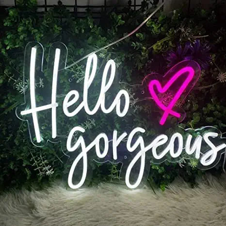 Hello Gorgeous (17 x 10) - Neonsignsindia