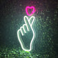 BTS Hand K-Pop Heart Hand neon light (6x12 inches)