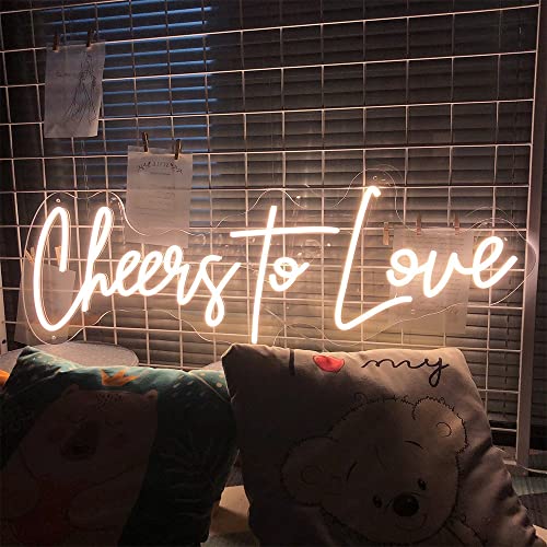 Cheers to Love Neon Sign (8x20 inches)