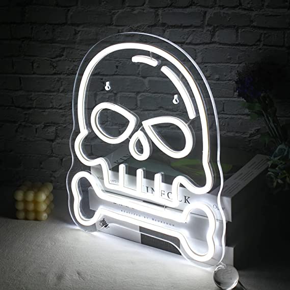 Skull Neon Lights Hallowen Led Neon Sign (12 x12) - Neonsignsindia