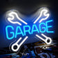 Garage Wrench Neon Sign 14x11 inches