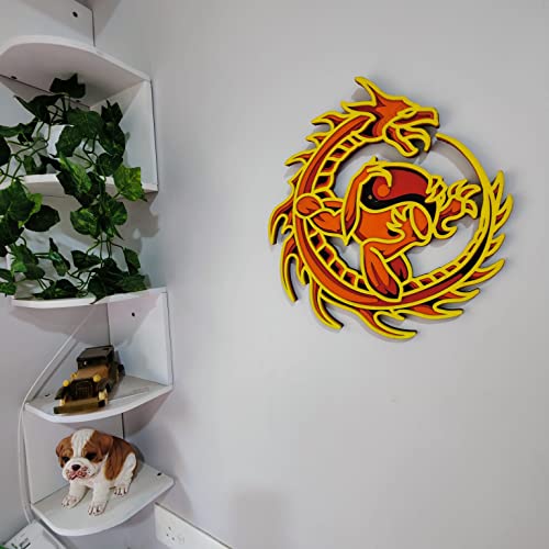 Wooden Wall Art Hanging Wall Home interior Decoration Living Room, Drawing room, Office , Hotel (2 X 2 Feet DRAGON)