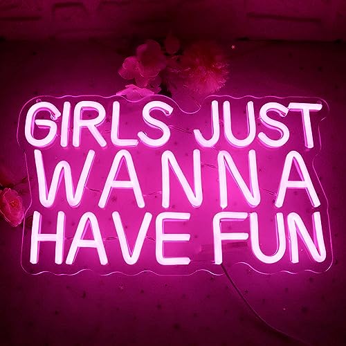 Girls Just Wanna Have Fun Neon Sign (8.4*14.9 Inch)