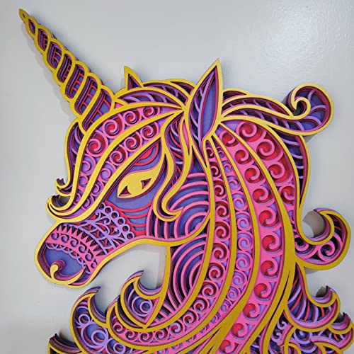 Wooden Wall Art Hanging Wall Home Decoration Living Room, Office , Hotel (2 X 2 Feet UNICORN)