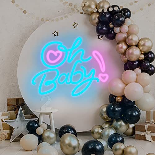 Oh Baby Neon Signs for Wall Decor, 15.7x12.3"