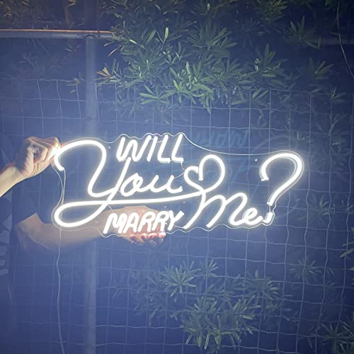 Will You Marry Me Neon Signs 24.8 X 9.9 IN