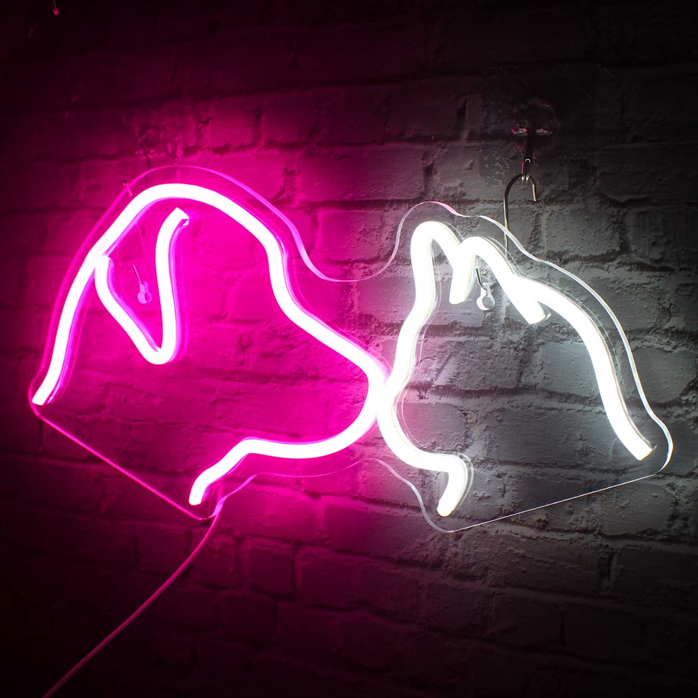 Dog Cat Neon Sign  (8x16 inches)