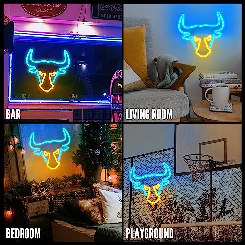 Bull Led Neon Sign (14x14 inches)