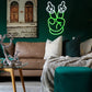 Yeah Neon Sign Green and White Neon Light Victory Gesture LED Dimmable Neon Signs for Wall Bar Store Light Up Sign for Bedroom Party Pub Game Zone Decoration
