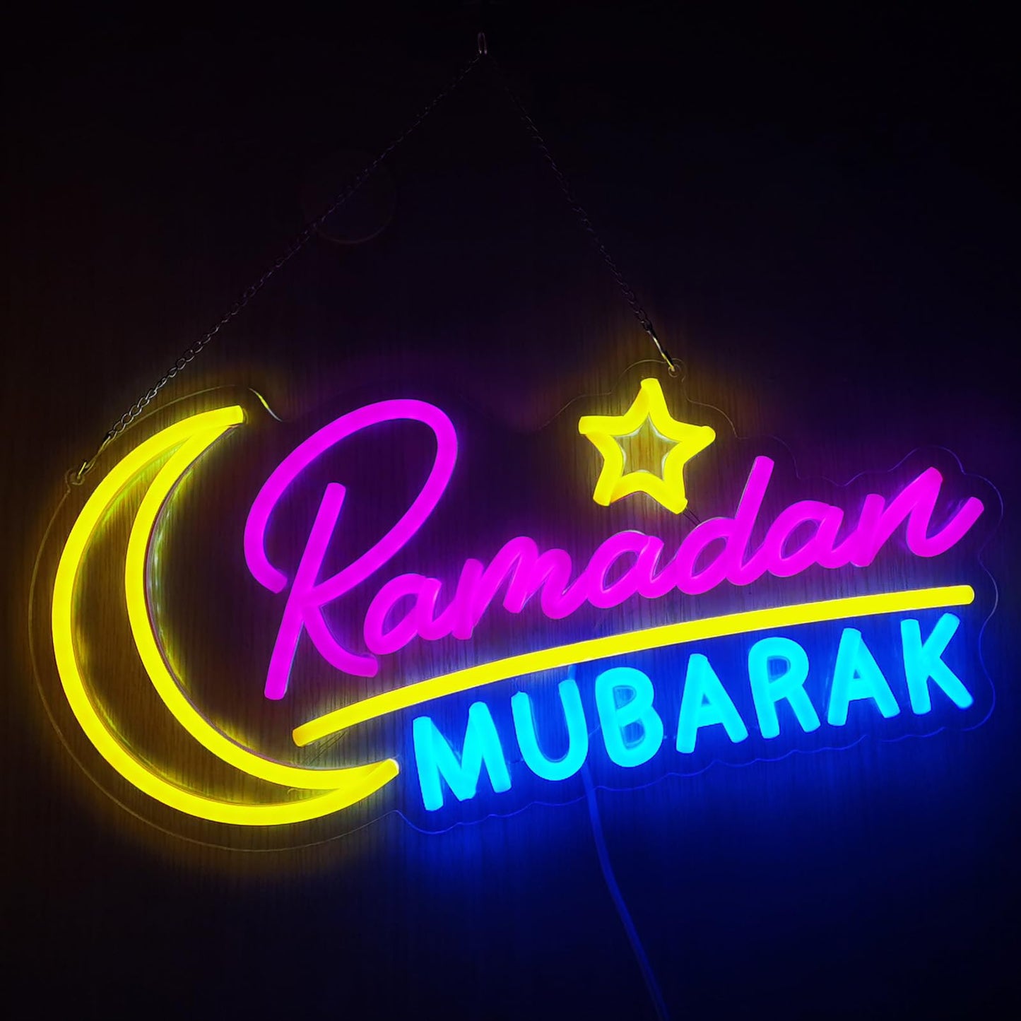 Ramadan Decorations Neon Sign, Ramadan Decoration for Home Ramadan Mubarak Decor Neon Sign, Ramadan Kareem Sign Islamic Muslim Home Bedroom Decoration