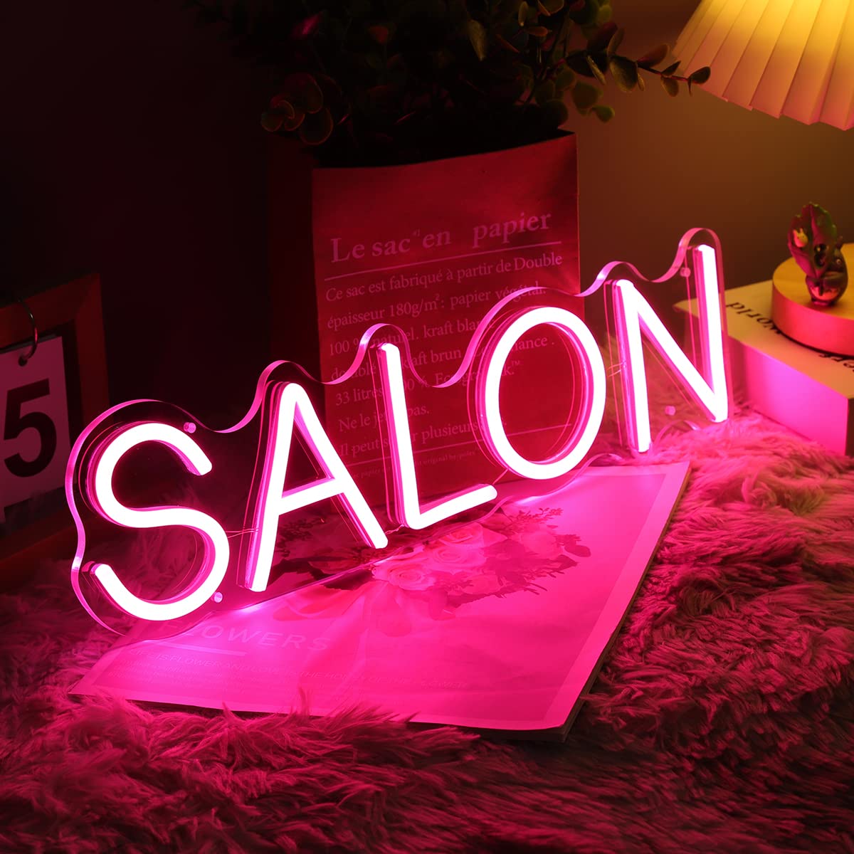 SALON Neon Sign Light (8x18 inches)