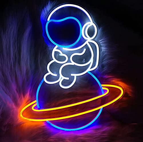 Astronaut on a Planet Neon Sign (12x18 inches) Neonsignsindia