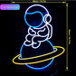 Astronaut on a Planet Neon Sign (12x18 inches) Neonsignsindia