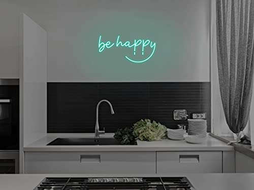 Be Happy NEON Sign (8x18 inches) Neonsignsindia