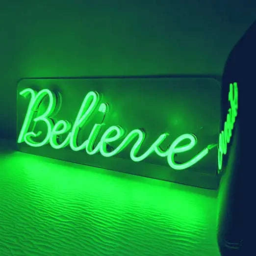 Believe Neon Sign (6x12 inches) - Neonsignsindia