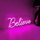 Believe Neon Sign (6x12 inches) - Neonsignsindia