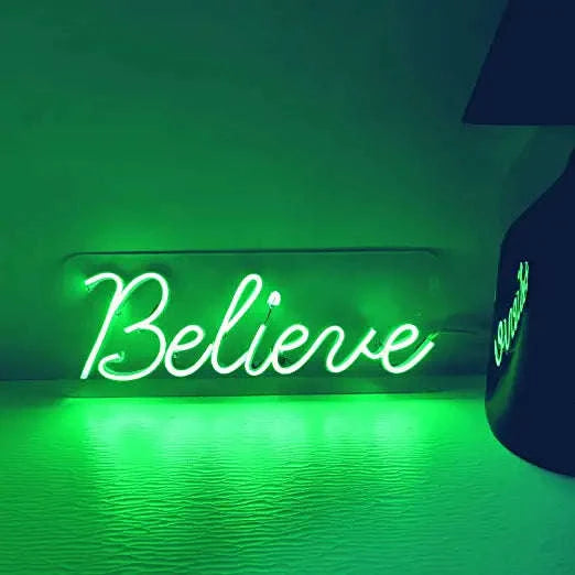 Believe Neon Sign (6x12 inches) - Neonsignsindia