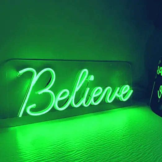 Believe Neon Sign (6x12 inches) - Neonsignsindia