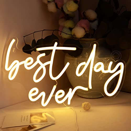Best Day Ever LED Neon Light 16x9 inches Neonsignsindia