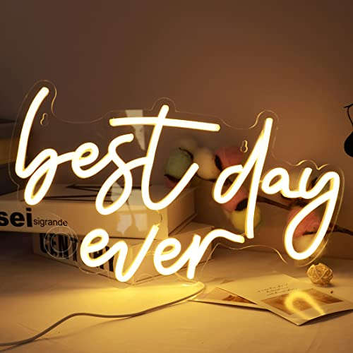 Best Day Ever LED Neon Light 16x9 inches Neonsignsindia