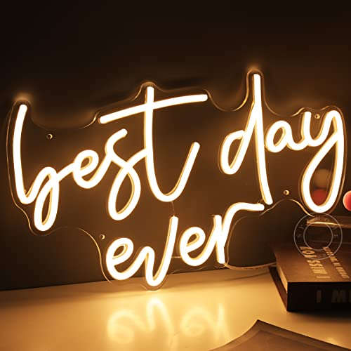 Best Day Ever LED Neon Light 16x9 inches Neonsignsindia