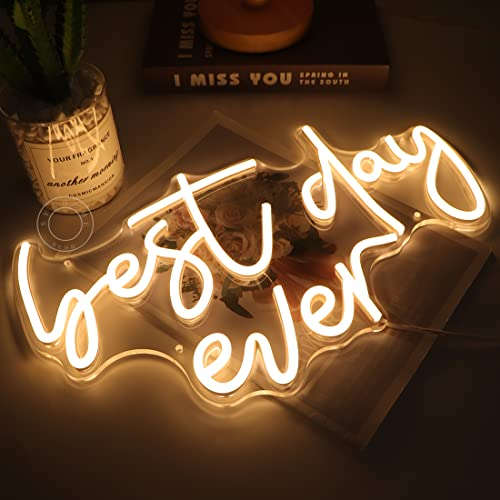 Best Day Ever LED Neon Light 16x9 inches Neonsignsindia