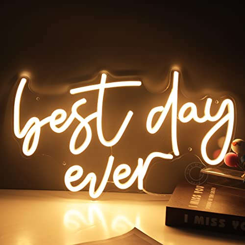 Best Day Ever LED Neon Light 16x9 inches Neonsignsindia