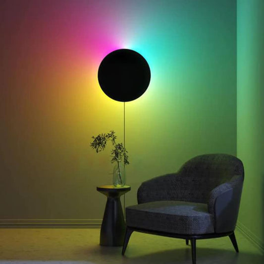 Circular Light , RGB Corner Hanging lamp Pack of 1 (11x11 inches) Neonsignsindia
