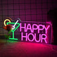 Cocktails Happy Hour Neon Sign (12x17 inches) Neonsignsindia
