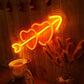 Cupid Heart Arrow Neon Light – Romantic Wall Decor LED Neon Light for Home Decoration,Bedroom, Lounge, Office, Wedding, Christmas, Valentine’s Day Party (6 x 16 Inches) Neonsignsindia