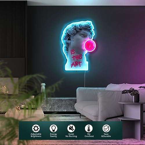 David Art Uv Print Neon Light Signs (32x22inches) Neonsignsindia