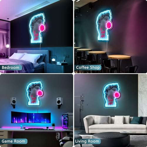 David Art Uv Print Neon Light Signs (32x22inches) Neonsignsindia