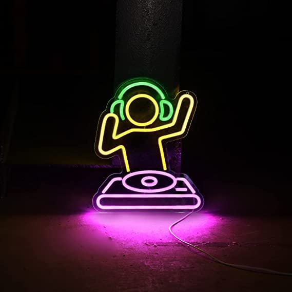 DJ player Neon Sign(10X16 Inch) Neonsignsindia
