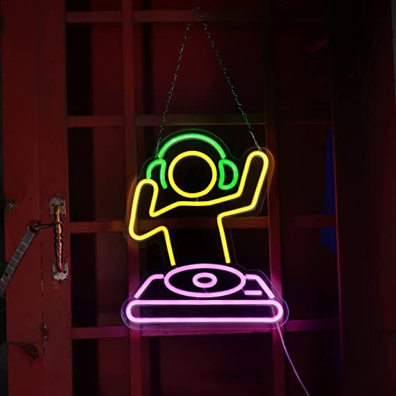 DJ player Neon Sign(10X16 Inch) Neonsignsindia