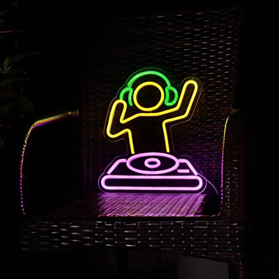 DJ player Neon Sign(10X16 Inch) Neonsignsindia