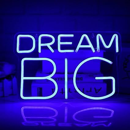Dream Big Neon Signs (17 * 12Inch) Neonsignsindia