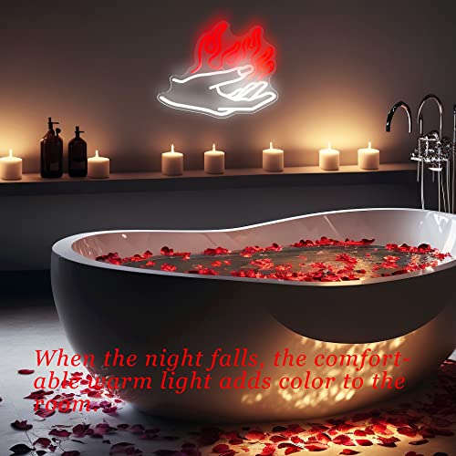 Fire Hand Neon Sign (14.1*11.8in) Neonsignsindia