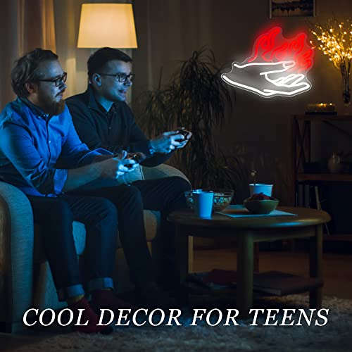 Fire Hand Neon Sign (14.1*11.8in) Neonsignsindia