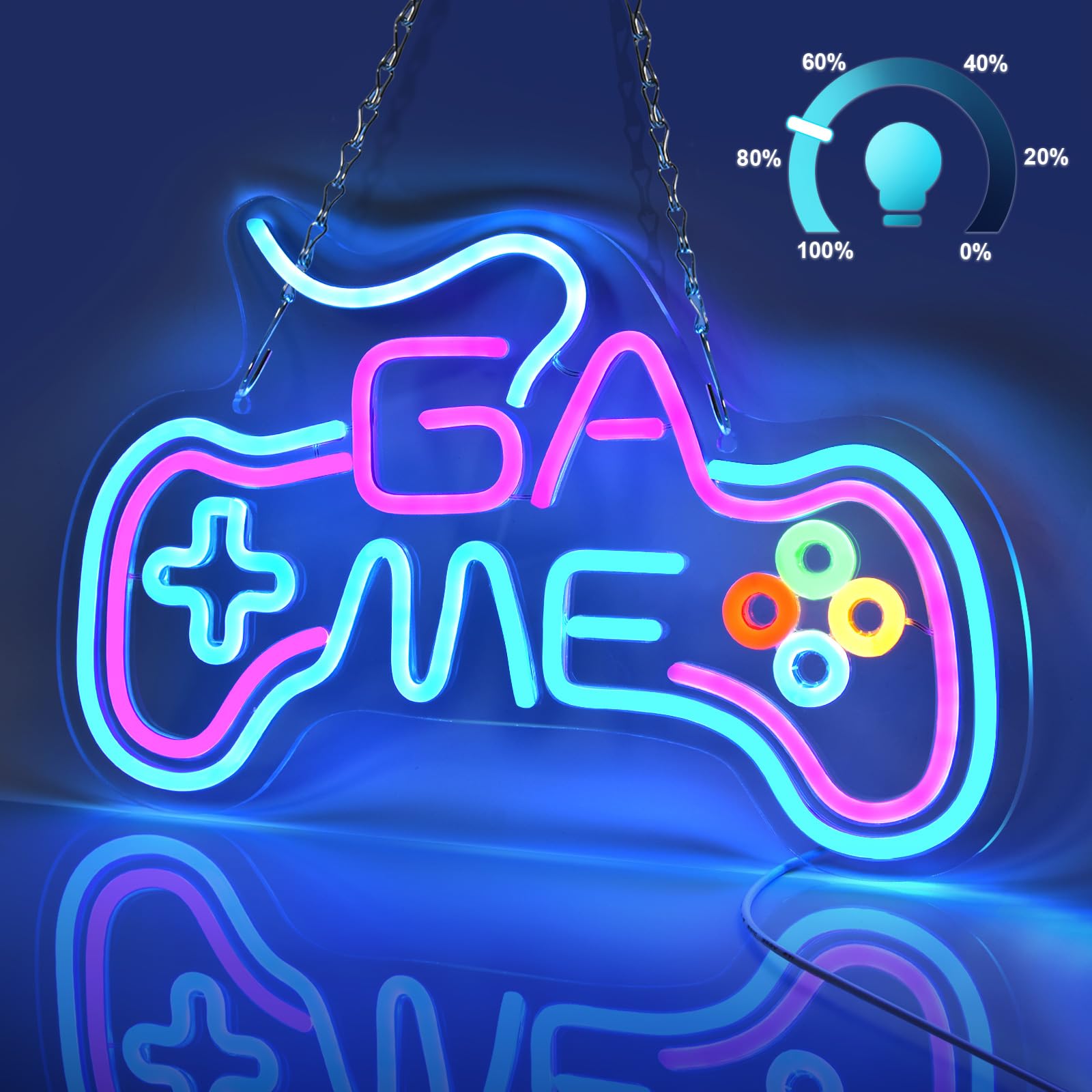 Gamer Neon Signs for Wall Decor (16x12 Inchs) Neonsignsindia