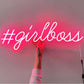 #girlboss pink neon sign (8*18 inches) - Neonsignsindia