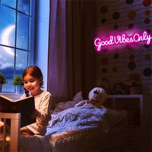 Good Vibes Only Neon Signs/Neon Lights (24x8 inches)