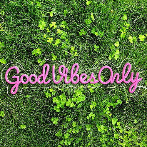 Good Vibes Only Neon Signs/Neon Lights (24x8 inches)
