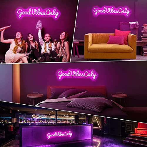 Good Vibes Only Neon Signs/Neon Lights (24x8 inches)