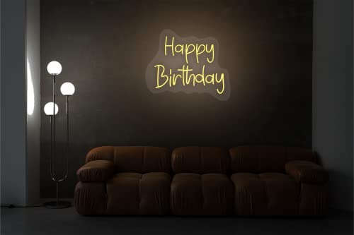 Happy Birthday 16 * 12 inches Neon Sign | Neon Signs India — Image 1