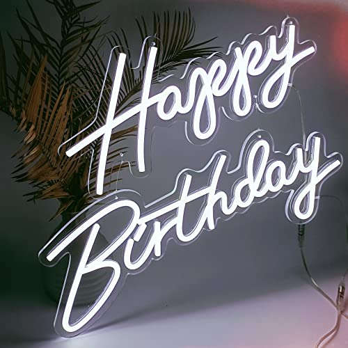 Happy Birthday Neon Light Sign (14x18 inches) Neonsignsindia