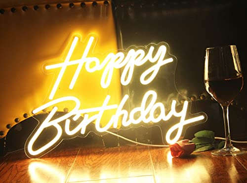 Happy Birthday Neon Sign (12x16 inches) Neonsignsindia