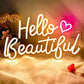 Hello Beautiful (16 X 10) - Neonsignsindia