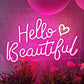 Hello Beautiful (16 X 10) - Neonsignsindia